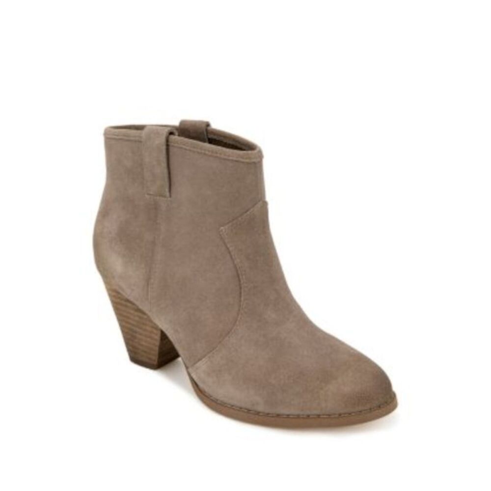 SPLENDID Womens Beige Dual Pull-Tabs Eloise Almond Leather Booties 10 M